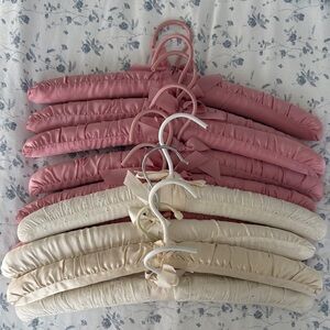 Vintage Pink and Cream Padded Hangers